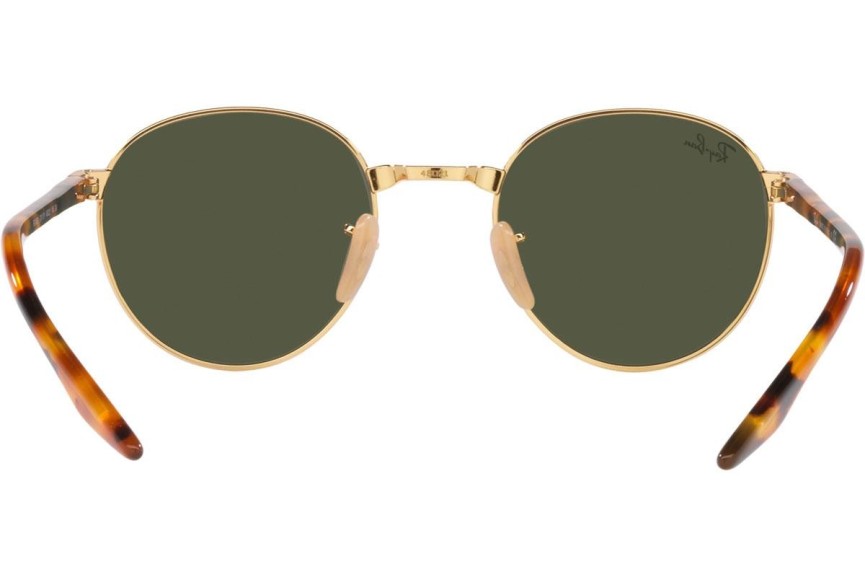 Okulary przeciwsłoneczne Ray-Ban RB3691 001/31 Okrągłe Złote