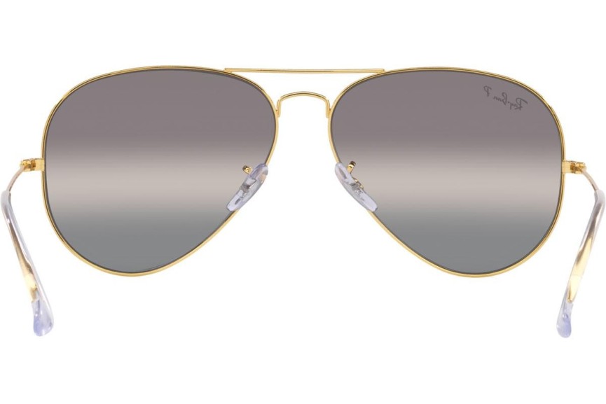 Solbriller Ray-Ban Aviator Chromance Collection RB3025 9196G3 Polarized Pilot Guld