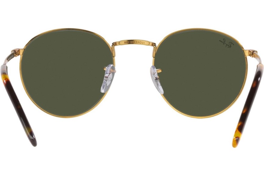 Okulary przeciwsłoneczne Ray-Ban New Round RB3637 919631 Okrągłe Złote