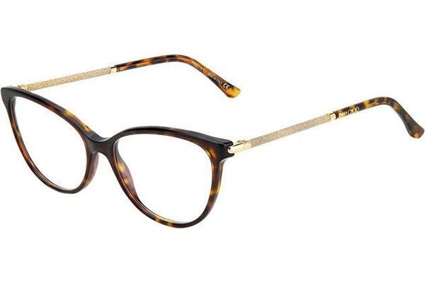 Okulary korekcyjne Jimmy Choo JC330 086 Kocie oczy Havana