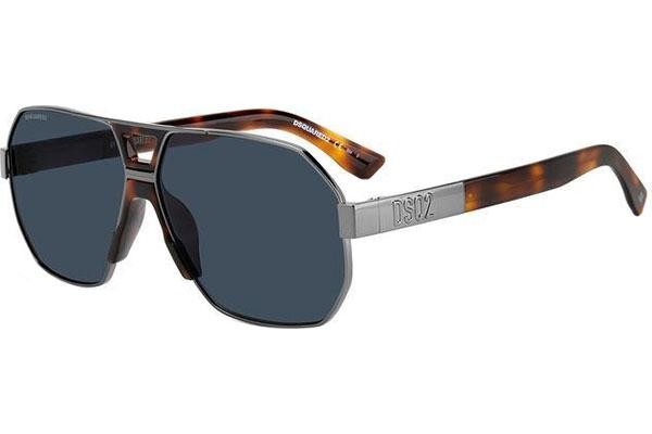 Okulary przeciwsłoneczne Dsquared2 D20028/S EKP/KU Pilotki (Aviator) Srebrne