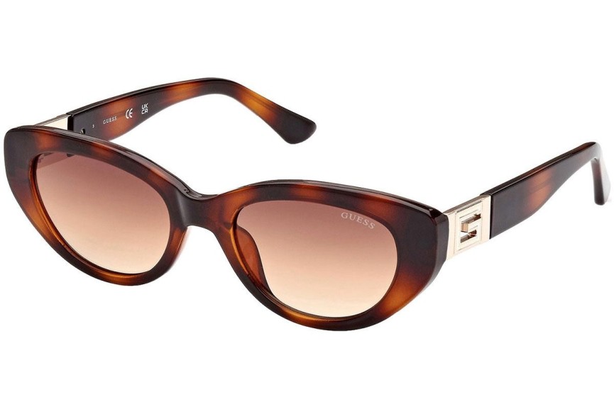Okulary przeciwsłoneczne Guess GU7849 53F Owalne Havana