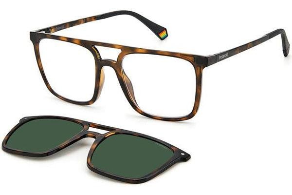 Okulary korekcyjne Polaroid PLD6166/CS 086/UC Polarized Kwadratowe Havana