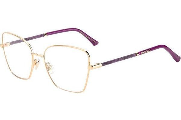 Okulary korekcyjne Jimmy Choo JC333 DDB Kocie oczy Złote