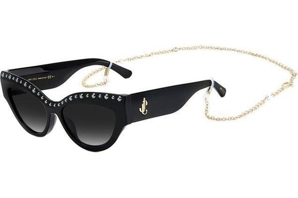 Okulary przeciwsłoneczne Jimmy Choo SONJA/G/N/S 807/9O Kocie oczy Czarne
