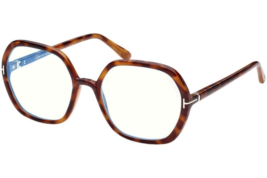 Okulary korekcyjne Tom Ford FT5814-B 053 Kwadratowe Havana
