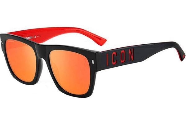 Okulary przeciwsłoneczne Dsquared2 ICON0004/S OIT/UZ Kwadratowe Czarne