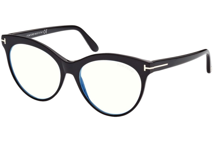 Okulary korekcyjne Tom Ford FT5827-B 001 Kocie oczy Czarne