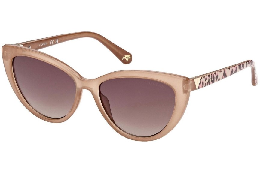 Okulary przeciwsłoneczne Guess GU5211 57F Kocie oczy Beżowe