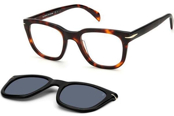 Okulary korekcyjne David Beckham DB7043/CS EED/C3 Polarized Kwadratowe Havana