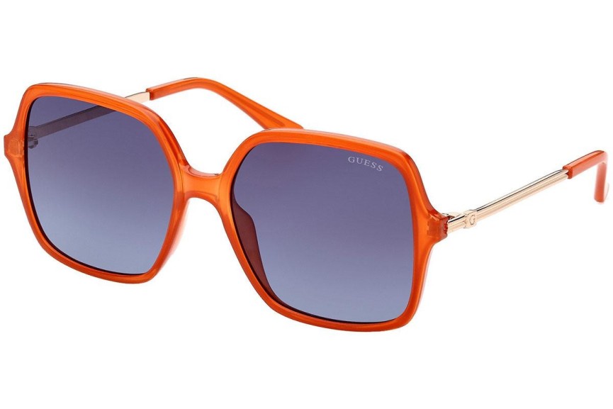 Okulary przeciwsłoneczne Guess GU7845 44W Kwadratowe Pomarańczowe