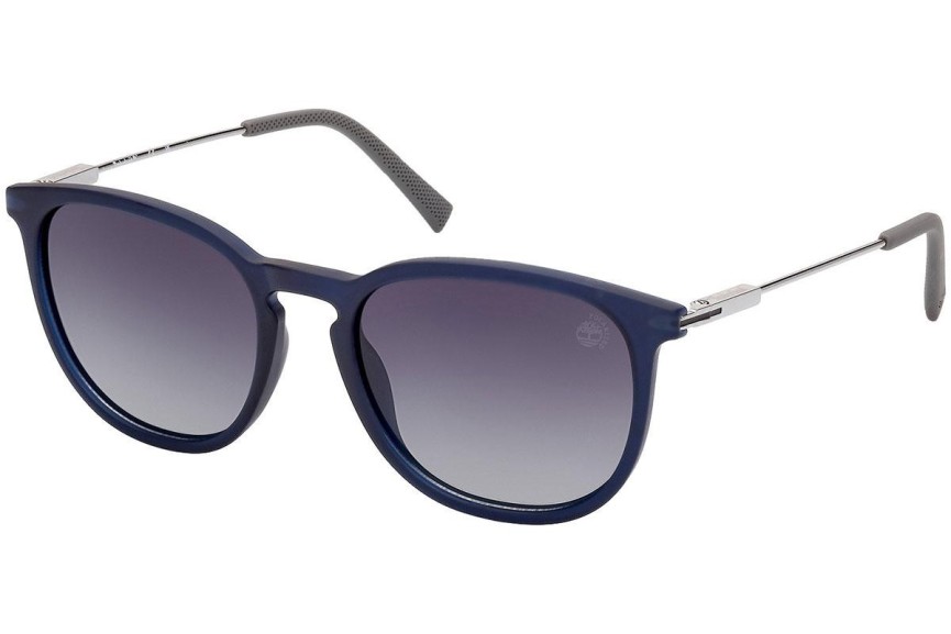 Okulary przeciwsłoneczne Timberland TB9291-H 91D Polarized Okrągłe Niebieskie
