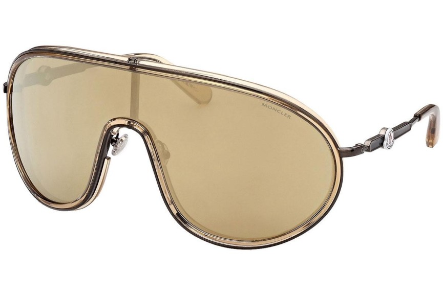 Okulary przeciwsłoneczne Moncler ML0222 57L Pojedyncze | Shield Beżowe