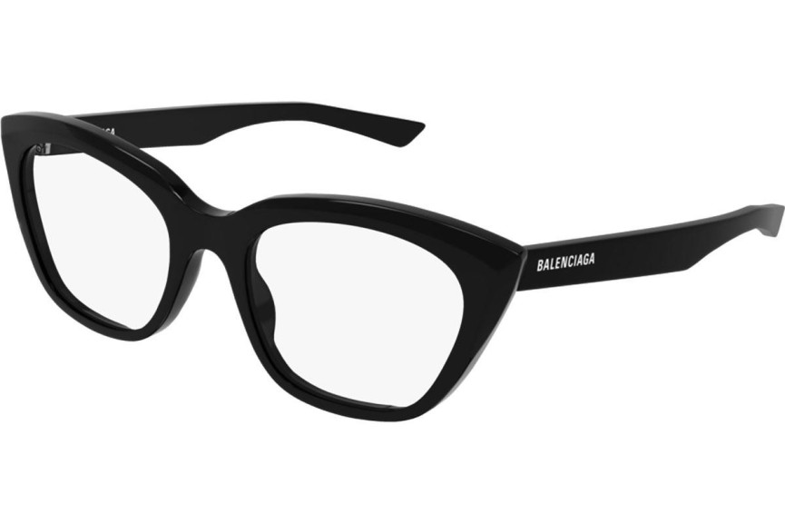 Okulary korekcyjne Balenciaga BB0219O 001 Kocie oczy Czarne