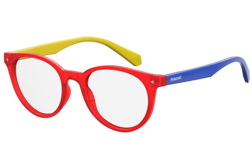 Okulary korekcyjne Polaroid Junior PLDD814 C9A Okrągłe Czerwone
