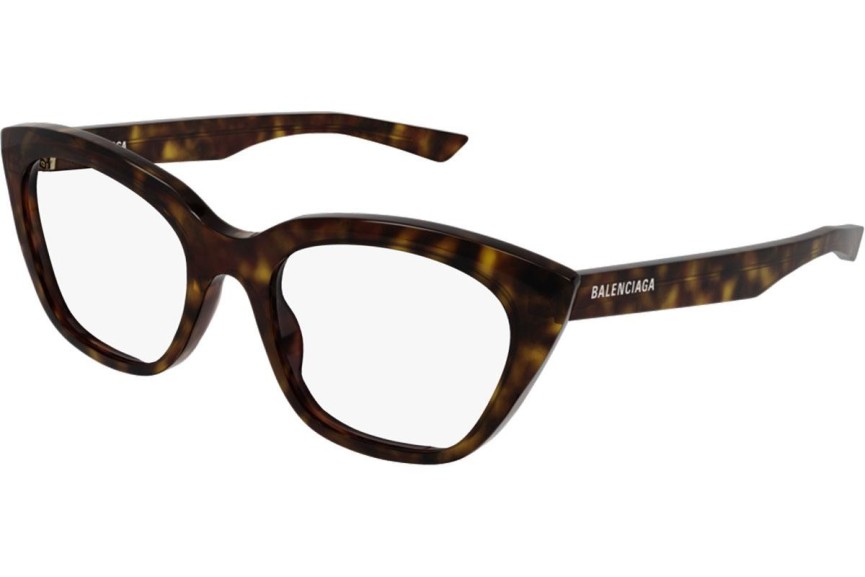 Okulary korekcyjne Balenciaga BB0219O 002 Kocie oczy Havana