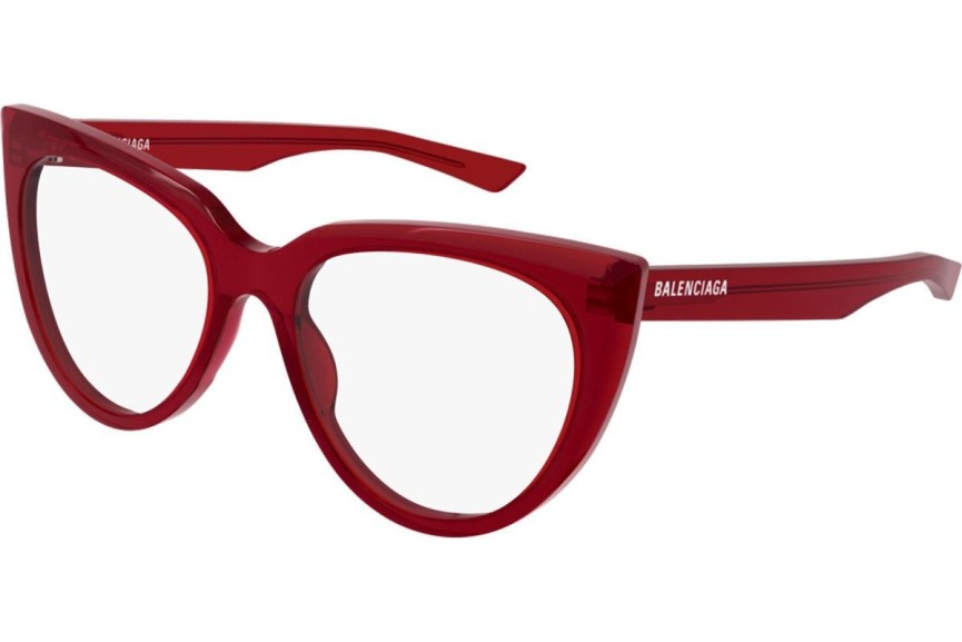 Okulary korekcyjne Balenciaga BB0218O 004 Kocie oczy Czerwone