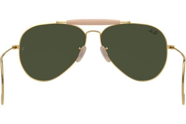 Okulary przeciwsłoneczne Ray-Ban Outdoorsman I RB3030 W3402 Pilotki (Aviator) Złote