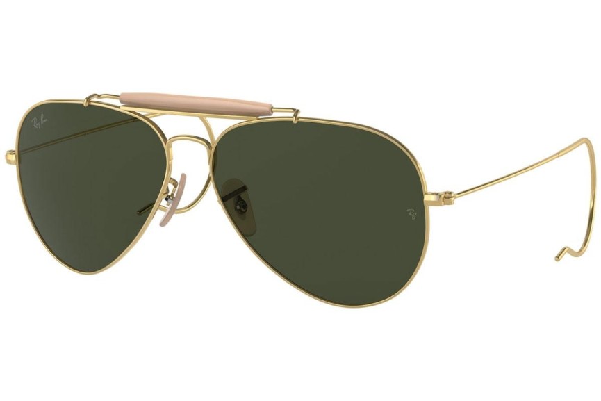 Okulary przeciwsłoneczne Ray-Ban Outdoorsman I RB3030 W3402 Pilotki (Aviator) Złote