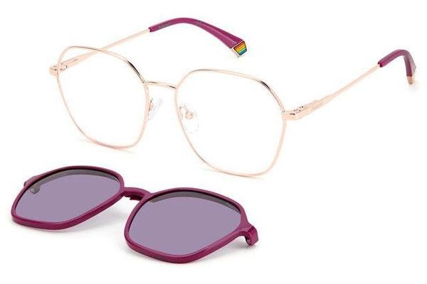 Okulary korekcyjne Polaroid PLD6183/CS LTA/KL Polarized Kwadratowe Złote