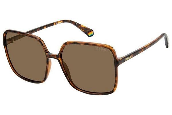 Okulary przeciwsłoneczne Polaroid PLD6128/S 9N4/SP Polarized Oversize Havana