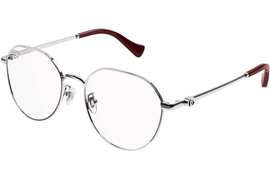 Okulary korekcyjne Gucci GG1145O 004 Okrągłe Srebrne