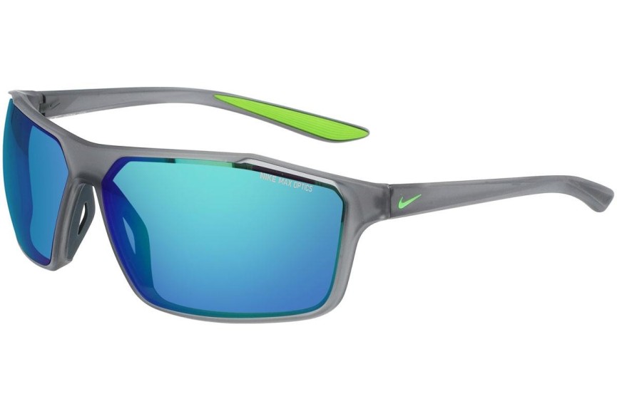 Okulary przeciwsłoneczne Nike Windstorm M CW4672 022 Prostokątne Szare
