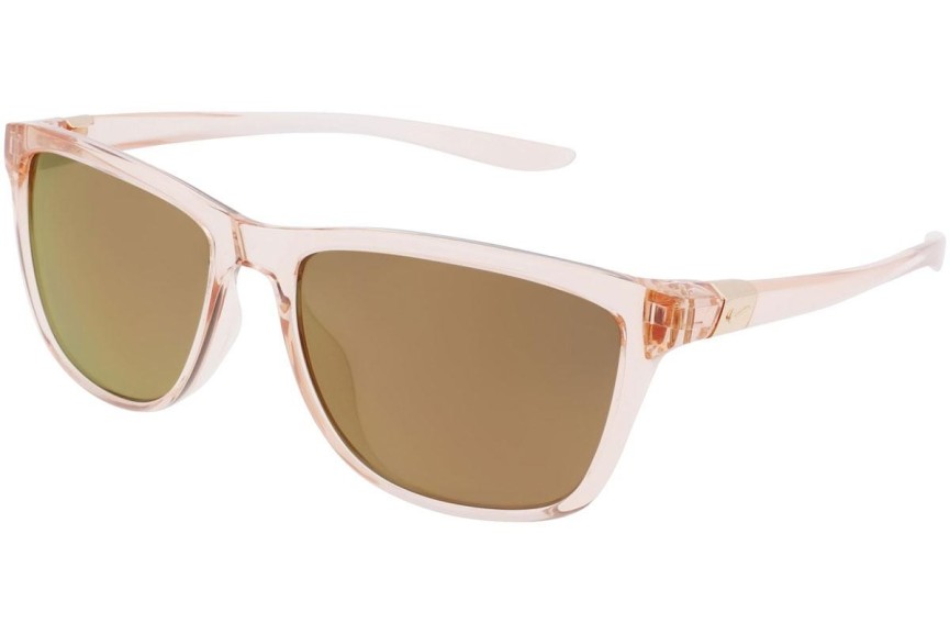 Okulary przeciwsłoneczne Nike City Icon M DJ0889 664 Prostokątne Beżowe