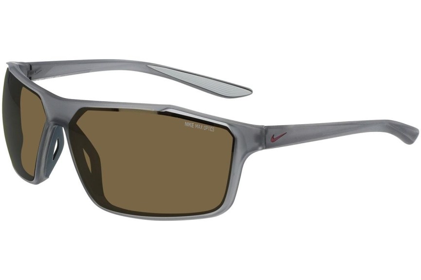 Okulary przeciwsłoneczne Nike Windstorm M CW4672 021 Prostokątne Szare