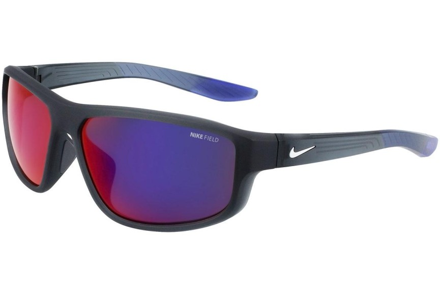 Okulary przeciwsłoneczne Nike Brazen Fuel E DJ0804 021 Prostokątne Szare