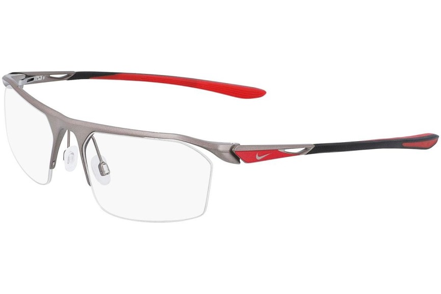 Okulary korekcyjne Nike 8050 065 Prostokątne Srebrne