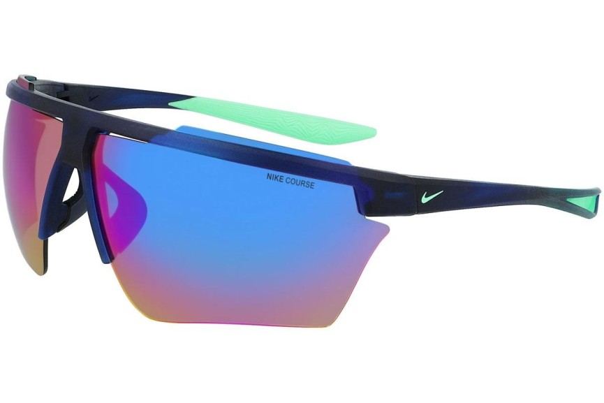Okulary przeciwsłoneczne Nike Windshield Pro M DC3389 410 Prostokątne Niebieskie