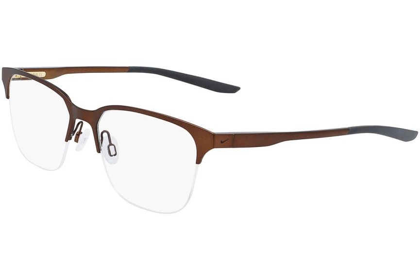 Okulary korekcyjne Nike 8049 215 Browline Brązowe