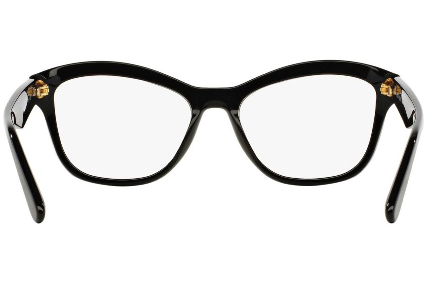 Okulary korekcyjne Prada PR29RV 1AB1O1 Kocie oczy Czarne