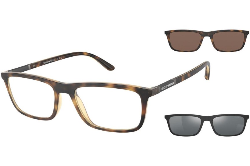 Okulary korekcyjne Emporio Armani EA4160 58021W Prostokątne Havana