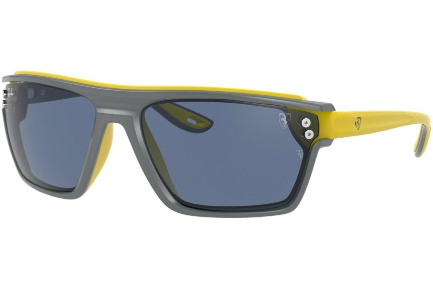 Okulary przeciwsłoneczne Ray-Ban Scuderia Ferrari Collection RB4370M F67380 Prostokątne Szare