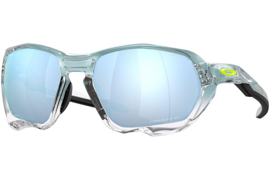 Okulary przeciwsłoneczne Oakley Plazma OO9019 901915 Polarized Prostokątne Niebieskie