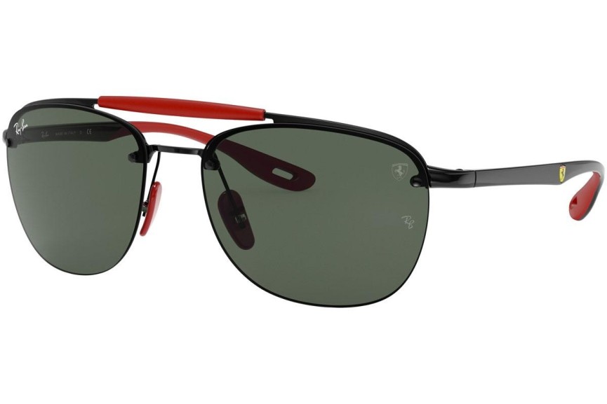 Okulary przeciwsłoneczne Ray-Ban Scuderia Ferrari Collection RB3662M F02871 Pilotki (Aviator) Czarne