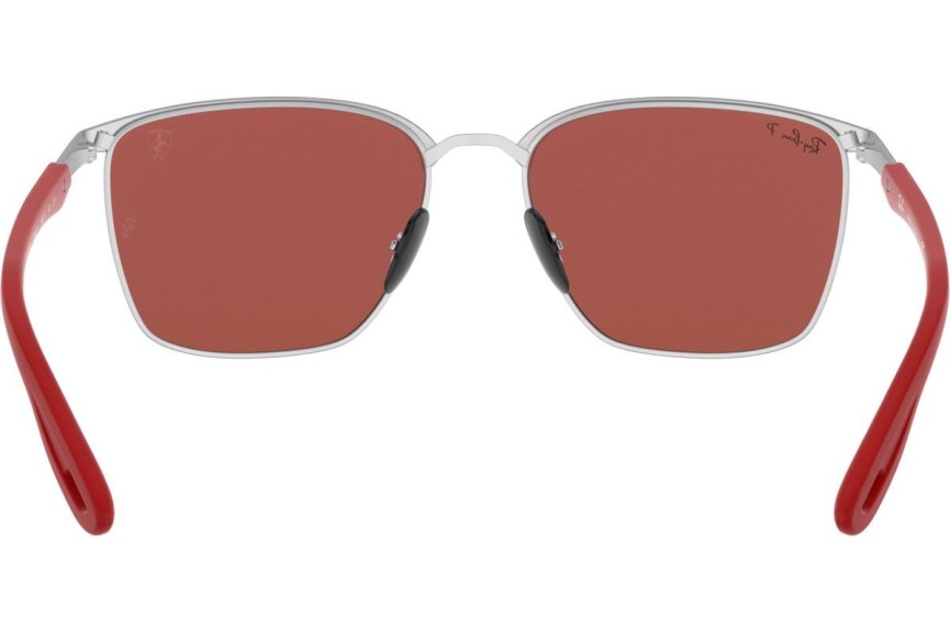 Okulary przeciwsłoneczne Ray-Ban Scuderia Ferrari Collection RB3673M F060H2 Polarized Kwadratowe Czarne