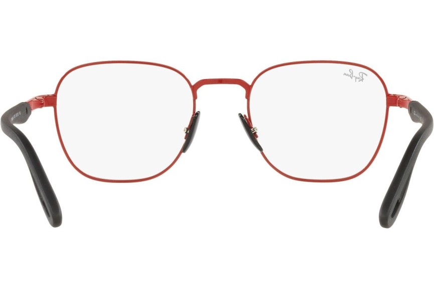 Okulary korekcyjne Ray-Ban Scuderia Ferrari Collection RX6484M F047 Kwadratowe Czerwone