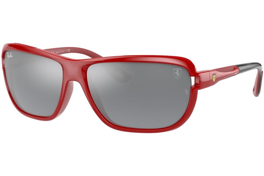 Okulary przeciwsłoneczne Ray-Ban RB4365M F6236G Prostokątne Czerwone