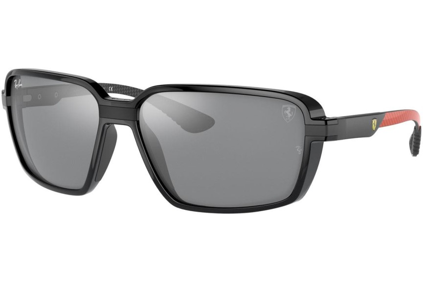 Okulary przeciwsłoneczne Ray-Ban Scuderia Ferrari Collection RB8360M F6616G Prostokątne Czarne