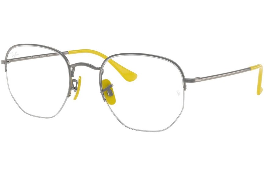 Okulary korekcyjne Ray-Ban Scuderia Ferrari Collection RX6448M F030 Kwadratowe Srebrne