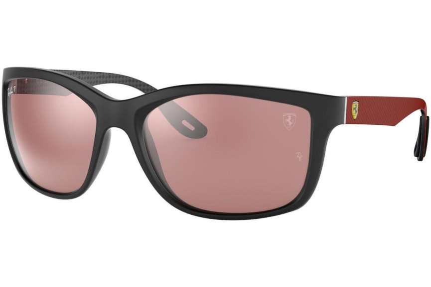 Okulary przeciwsłoneczne Ray-Ban Chromance Collection RB8356M F647H2 Polarized Prostokątne Czarne
