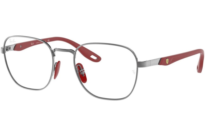 Okulary korekcyjne Ray-Ban Scuderia Ferrari Collection RX6484M F001 Kwadratowe Srebrne