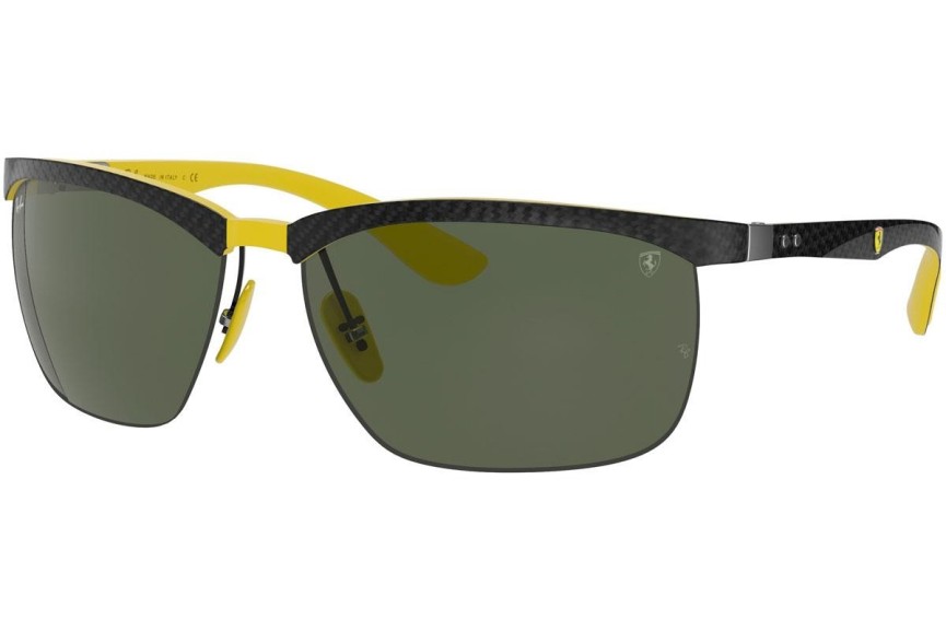 Okulary przeciwsłoneczne Ray-Ban Scuderia Ferrari Collection RB8324M F05271 Prostokątne Brązowe