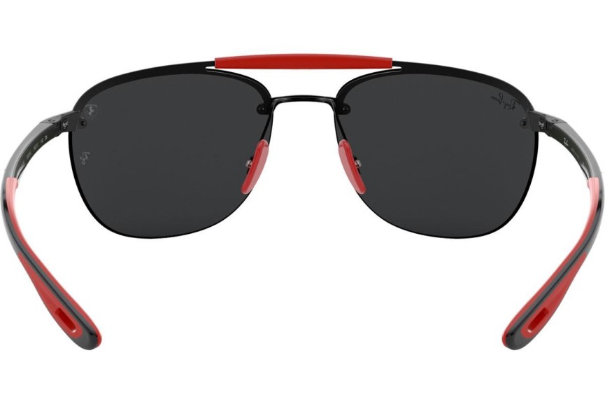 Okulary przeciwsłoneczne Ray-Ban Scuderia Ferrari Collection RB3662M F0026G Pilotki (Aviator) Czarne