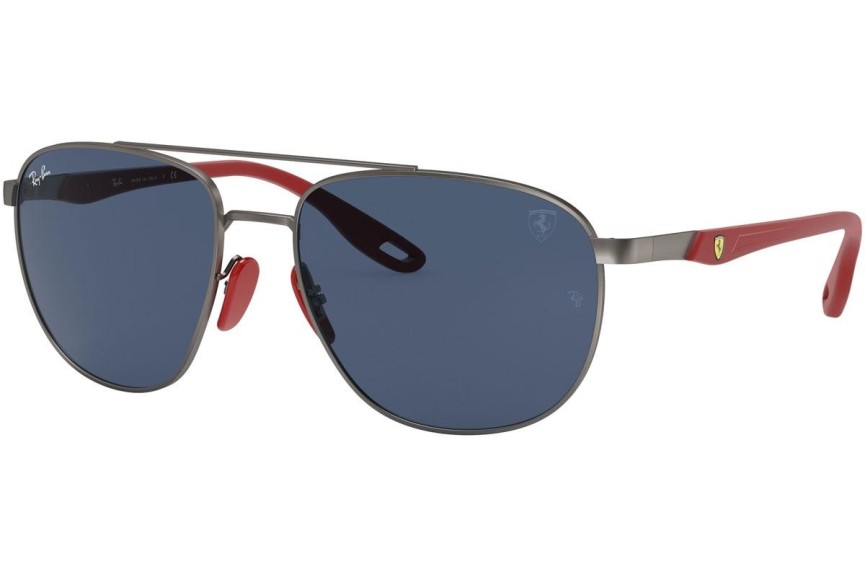 Okulary przeciwsłoneczne Ray-Ban Scuderia Ferrari Collection RB3659M F03780 Pilotki (Aviator) Srebrne