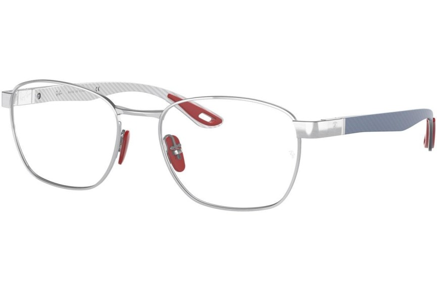 Okulary korekcyjne Ray-Ban Scuderia Ferrari Collection RX6480M F069 Prostokątne Srebrne