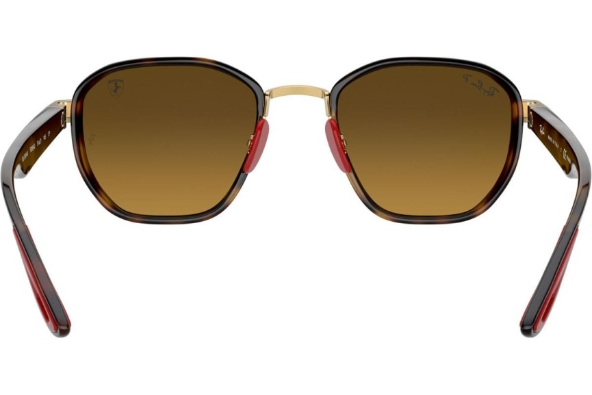 Okulary przeciwsłoneczne Ray-Ban Scuderia Ferrari Collection RB3674M F029A2 Polarized Kwadratowe Złote